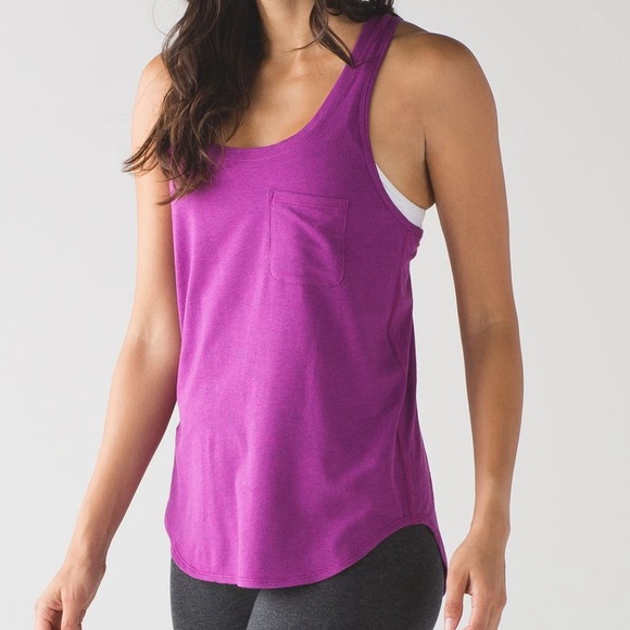 Lululemon Yogi Racer Back III Heathered Regal Plum - Picture 1 of 4
